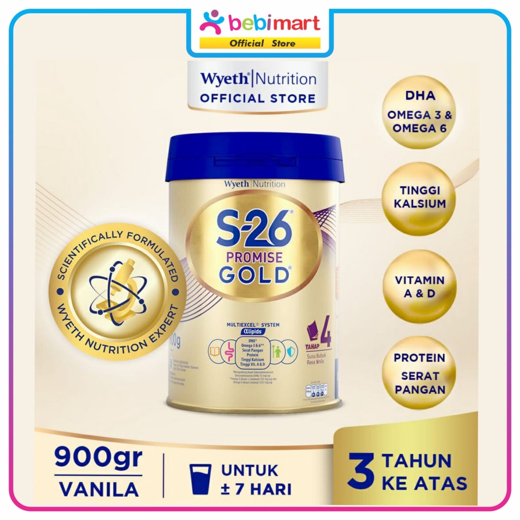 Jual Wyeth S26 Promise Gold Tahap 4 900gr Shopee Indonesia