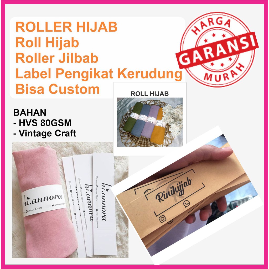 Jual Promo Roller Jilbab Label Pengikat Kerudung Bisa Custom