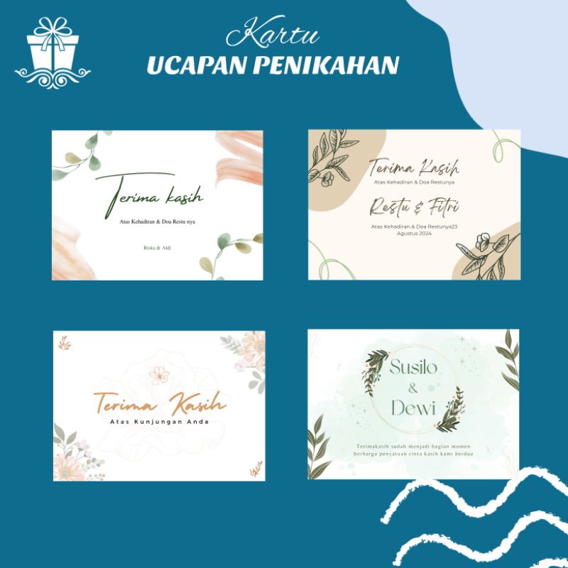 Jual Kartu Ucapan Terima Kasih Kartu Souvenir Thank You Card