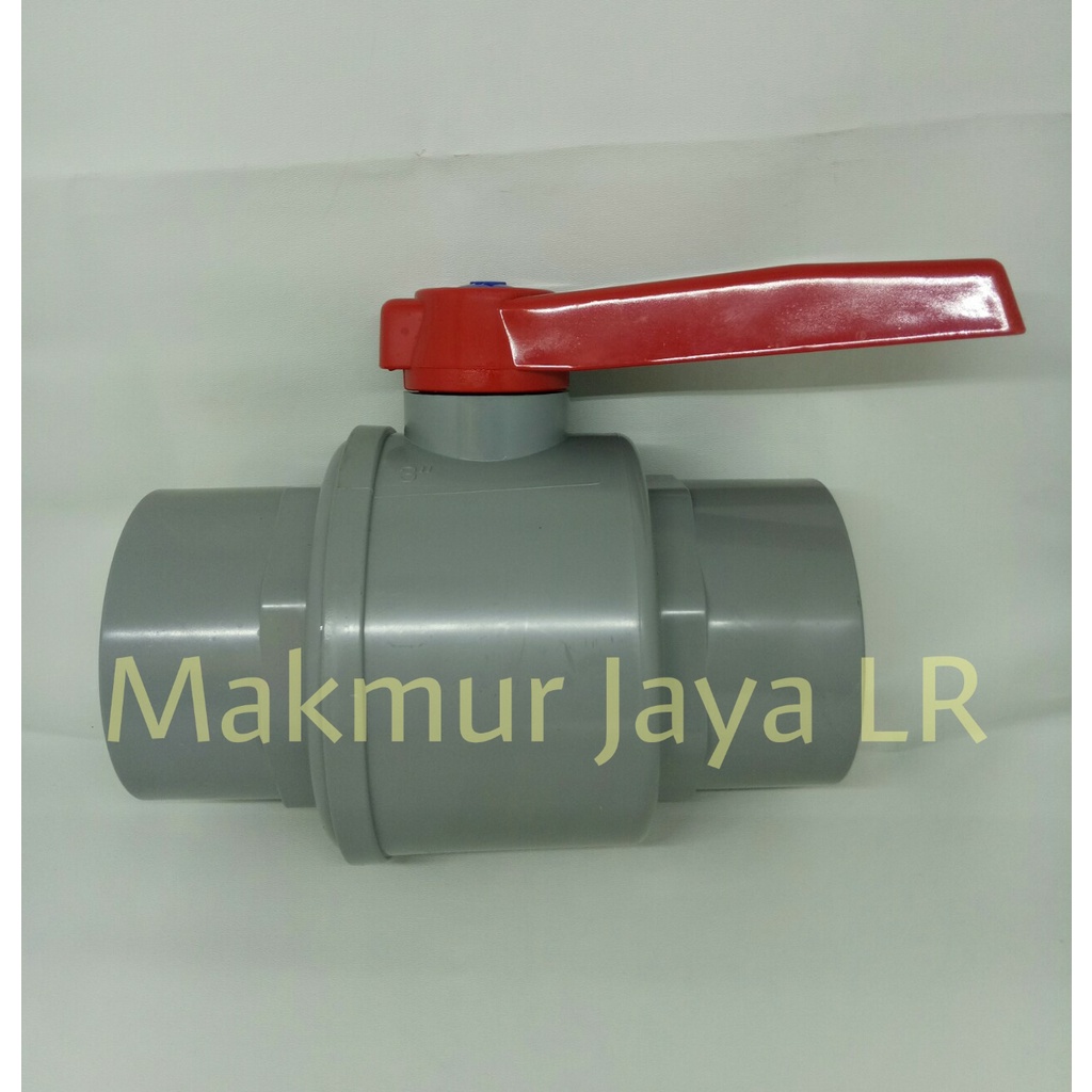 Jual Ball Valve Stop Kran Inch Polos Tanpa Drat Pvc Kdj Inch