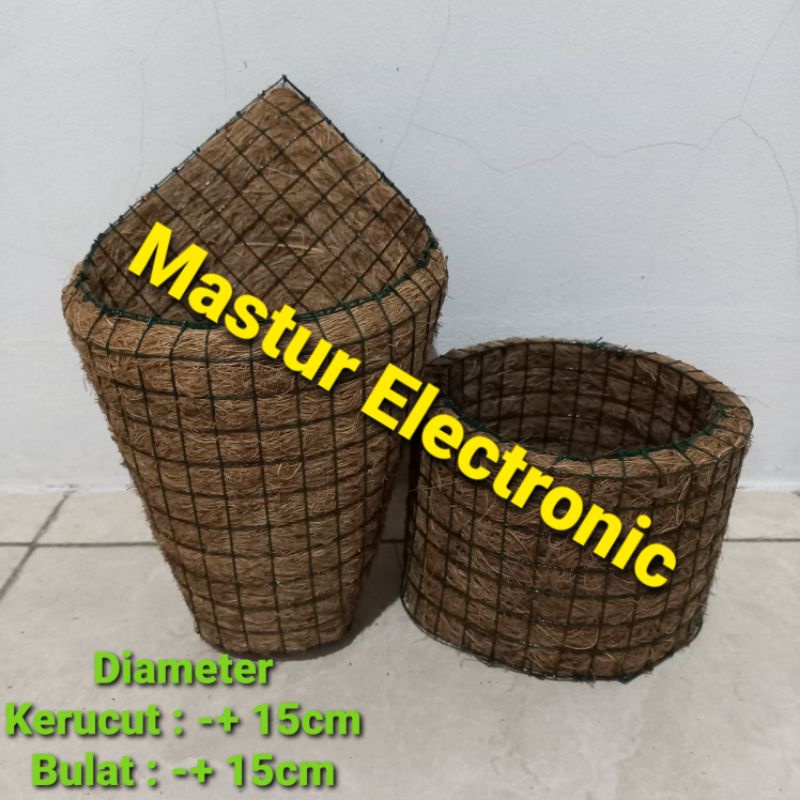 Jual Pot Bunga Anggrek Serabut Kelapa Kerucut Tempel Dinding Shopee