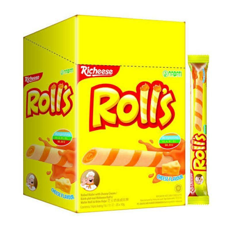 Jual Richeese Nabati Rolls Wafer Stick Keju Gram Box Isi Pcs