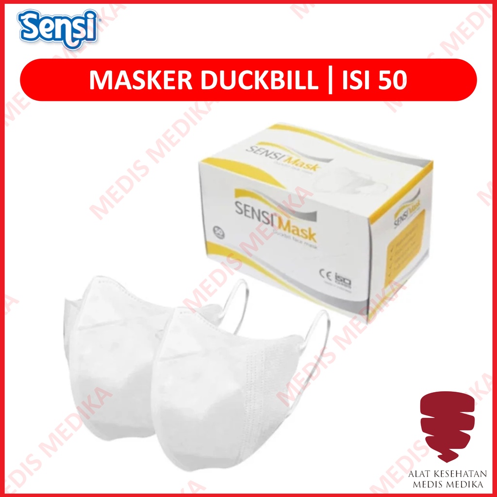 Jual Masker Duckbill Sensi Isi 50 Pcs Face Mask Box Original Premium