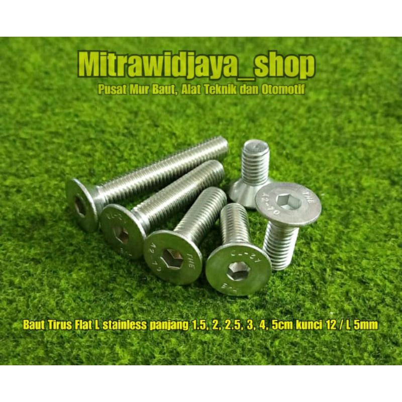 Jual Baut Flat L Baut Countersink X Tirus Verseng L Kunci L Mm