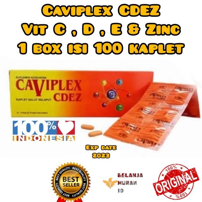 Jual TERS CAVIPLEX CDEZ VIT C D E DAN ZINC 1 BOX ISI 100 KAPLET O