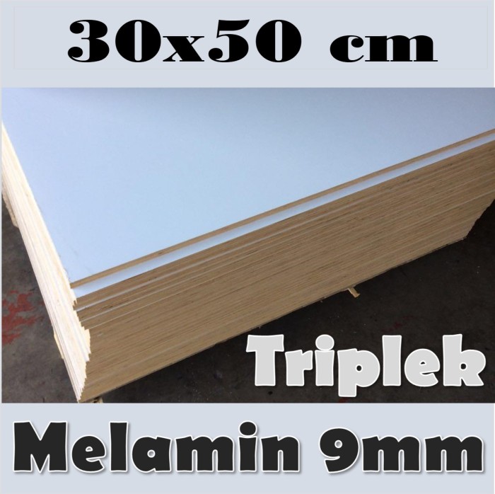 Jual Triplek Melamin 9mm 30x50 Cm Custom Triplek Putih Doff 9mm