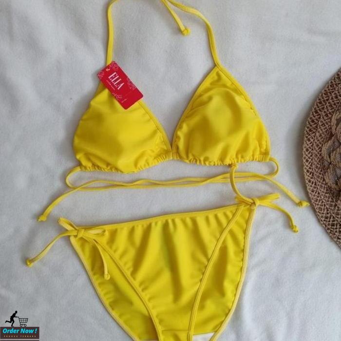 Jual Bk R Xo Kuning Bikini Pantai Segitiga Ikat With Foam M