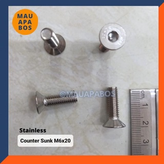 Jual Baut L Verseng Stainless Ss M X Counter Sunk M Shopee