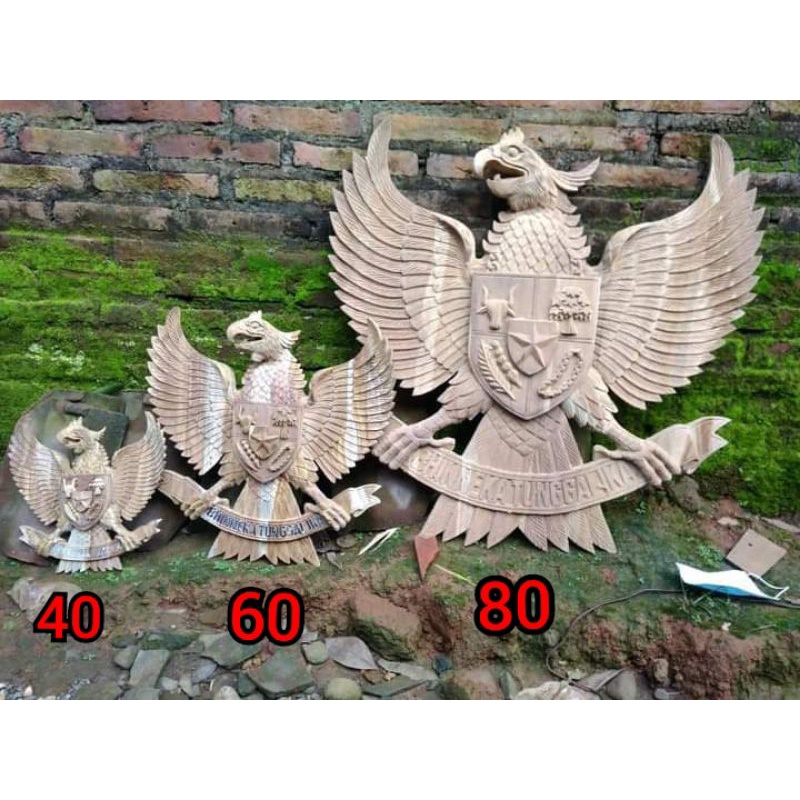 Jual Garuda Pancasila Kayu Jati Jepara Ornamen Shopee Indonesia