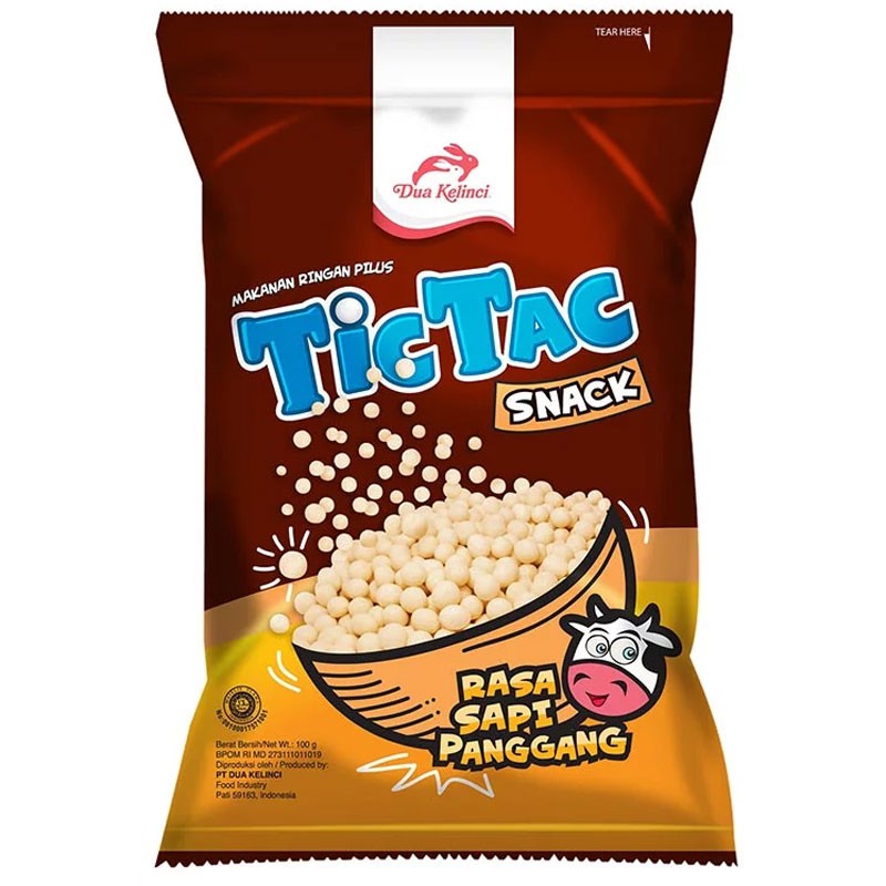 Jual Dua Kelinci Tic Tac Snack Pilus Sapi Panggang 80 G Shopee Indonesia