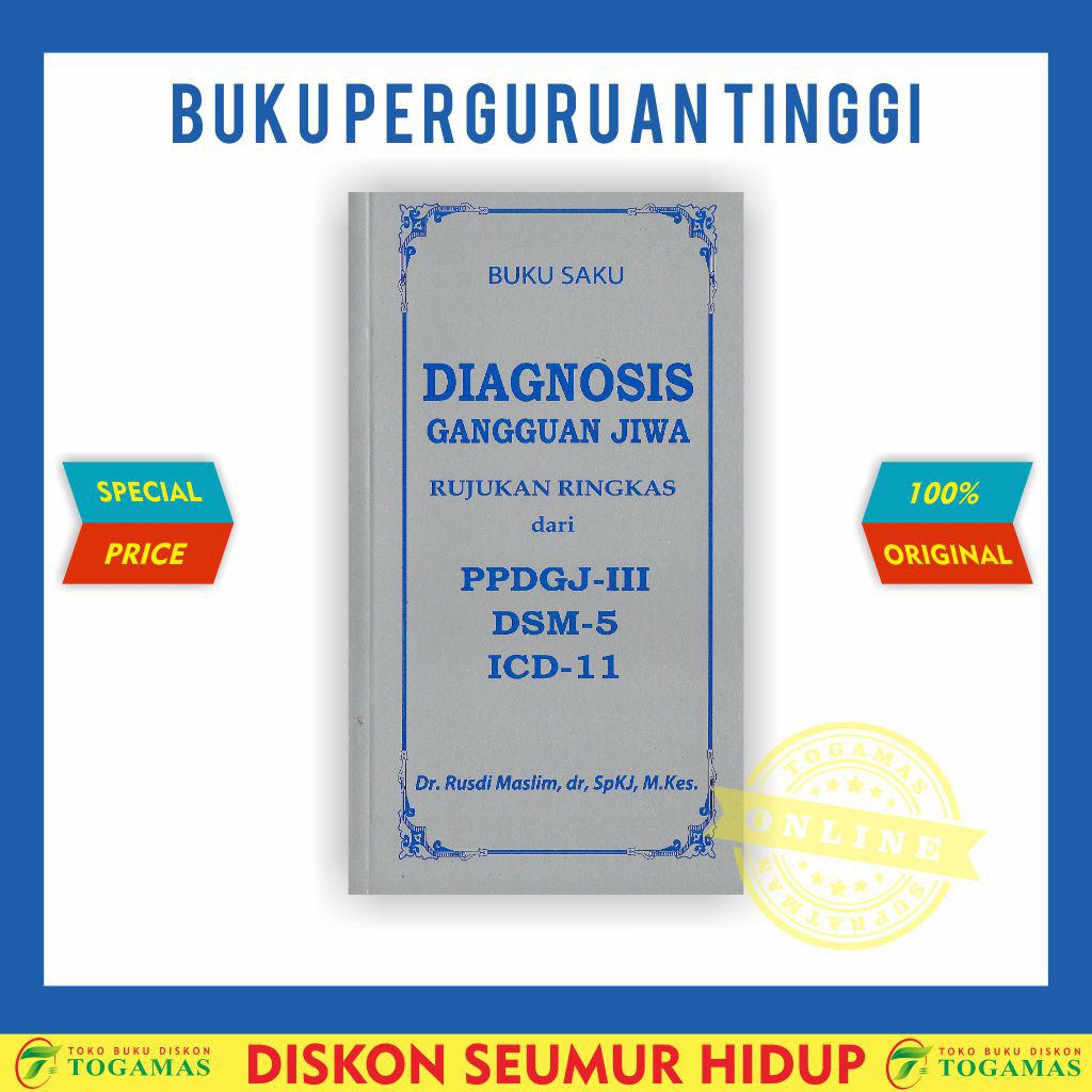 Jual BUKU KEDOKTERAN BUKU SAKU DIAGNOSIS GANGGUAN JIWA RUJUKAN RINGKAS