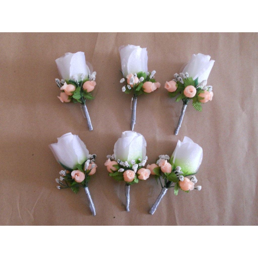 Jual Corsage Boutonniere Wedding Groom Jas Pin Bross Bunga Jas Dada