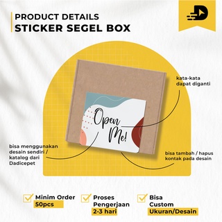 Jual Minim Pcs Sticker Segel Box Stiker Segel Box Custom