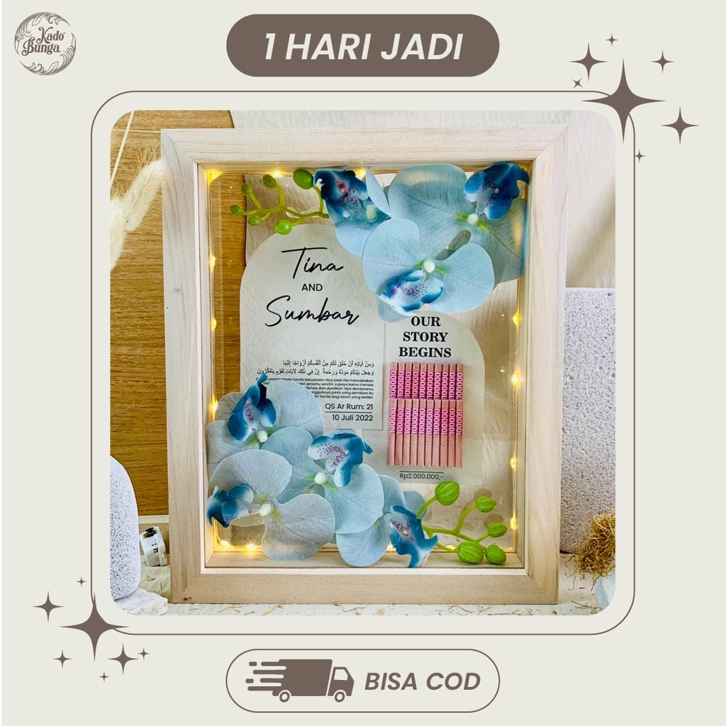 Jual MAHAR ANGGREK KUBAH WITH LAMPU KADO HADIAH UNTUK BESTIE KADO