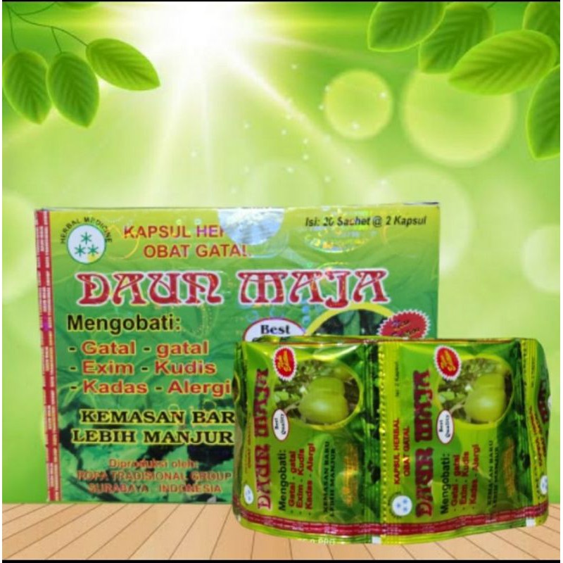 Jual Kapsul Herbal Daun Maja Obat Gatal Gatal Dll Shopee Indonesia