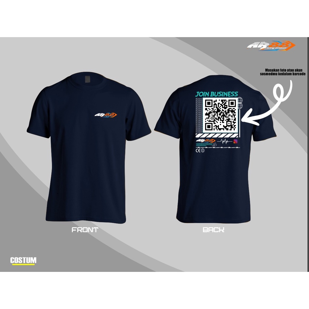 Jual KAOS SCAN ME BARCODE QR CODE IG INSTAGRAM WHATSAPP TIKTOK VIRAL