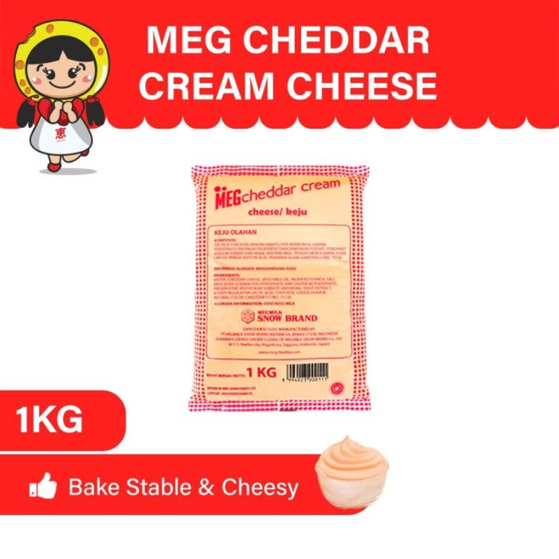 Jual Kg Meg Cheddar Cream Cheese Keju Creemy Kg Expired Panjang In