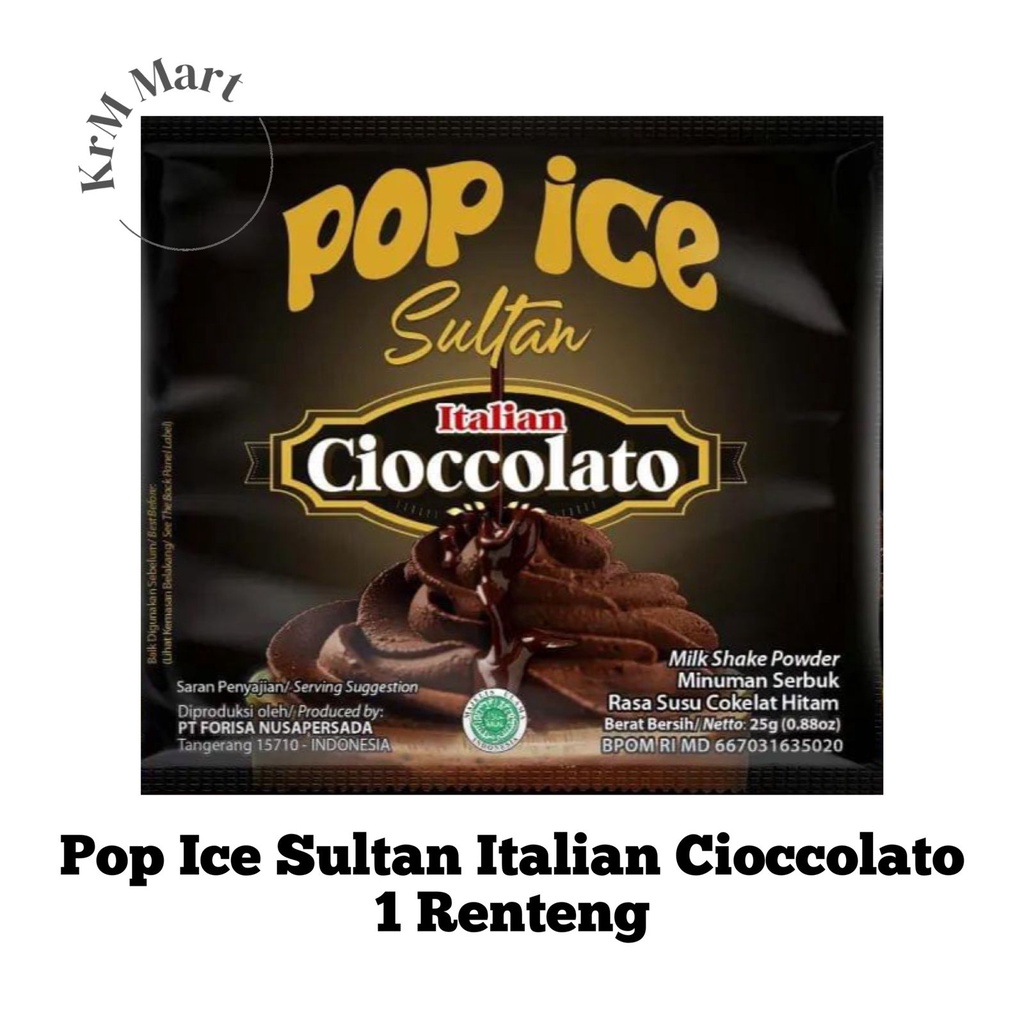 Jual Pop Ice Sultan Italian Cioccolato 1 Renteng Itali Cokelat Coklat