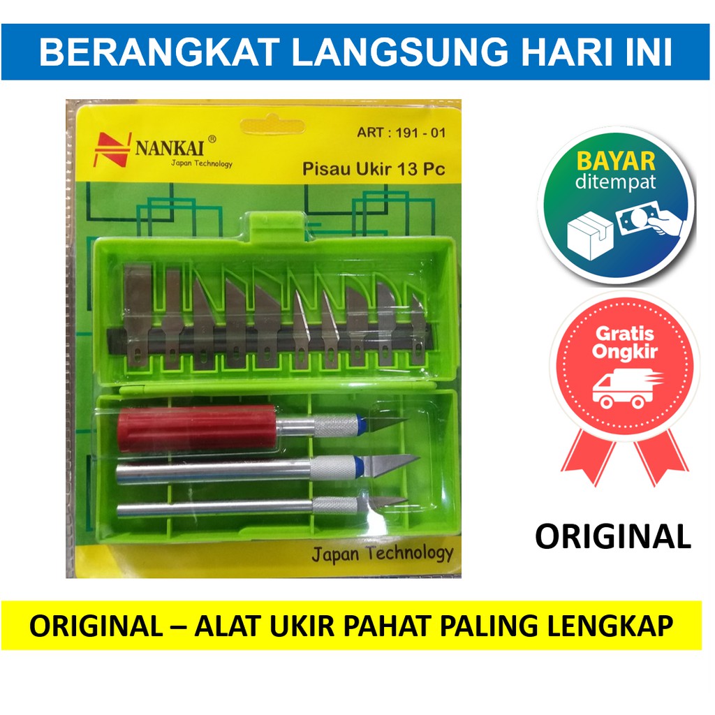 Jual ALAT PISAU PAHAT UKIR SET NANKAI 13 PC PCS PRECISION KNIFE PISAU