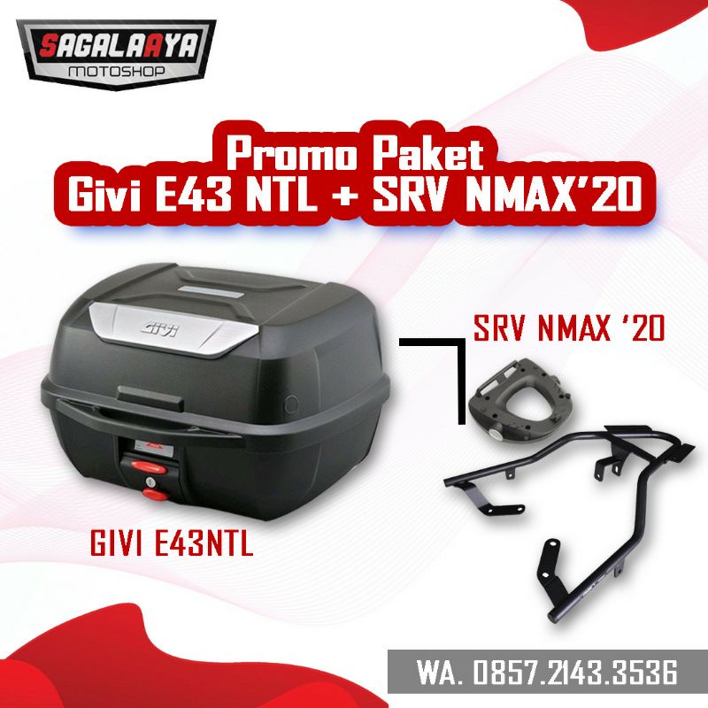 Jual Paket Promo Box Givi E43ntl E43 Ntl Dan Brwcket Srv Givi Yamaha