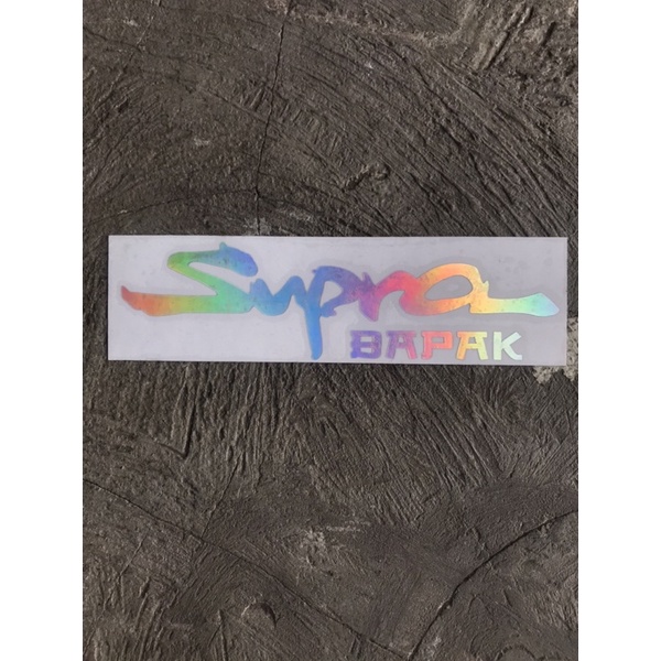 Jual Stiker Cutting Sticker Supra Bapak Hologram Shopee Indonesia