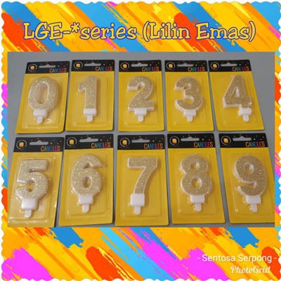 Jual Lilin Angka Ulang Tahun Emas Glitter Lge Series Pc Shopee