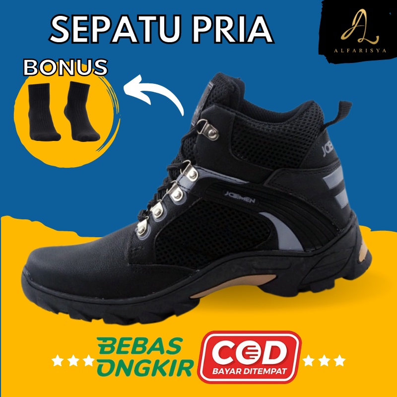 Jual Sepatu Boat Pria Gunung Hiking Riding Kerja Tracking Paramount