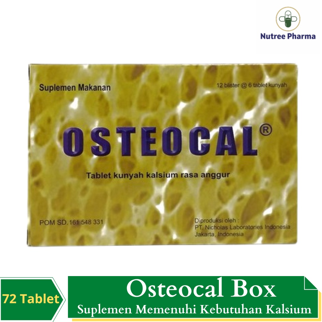 Jual Osteocal Box Isi 72 Tablet Memenuhi Kebutuhan Kalsium Shopee