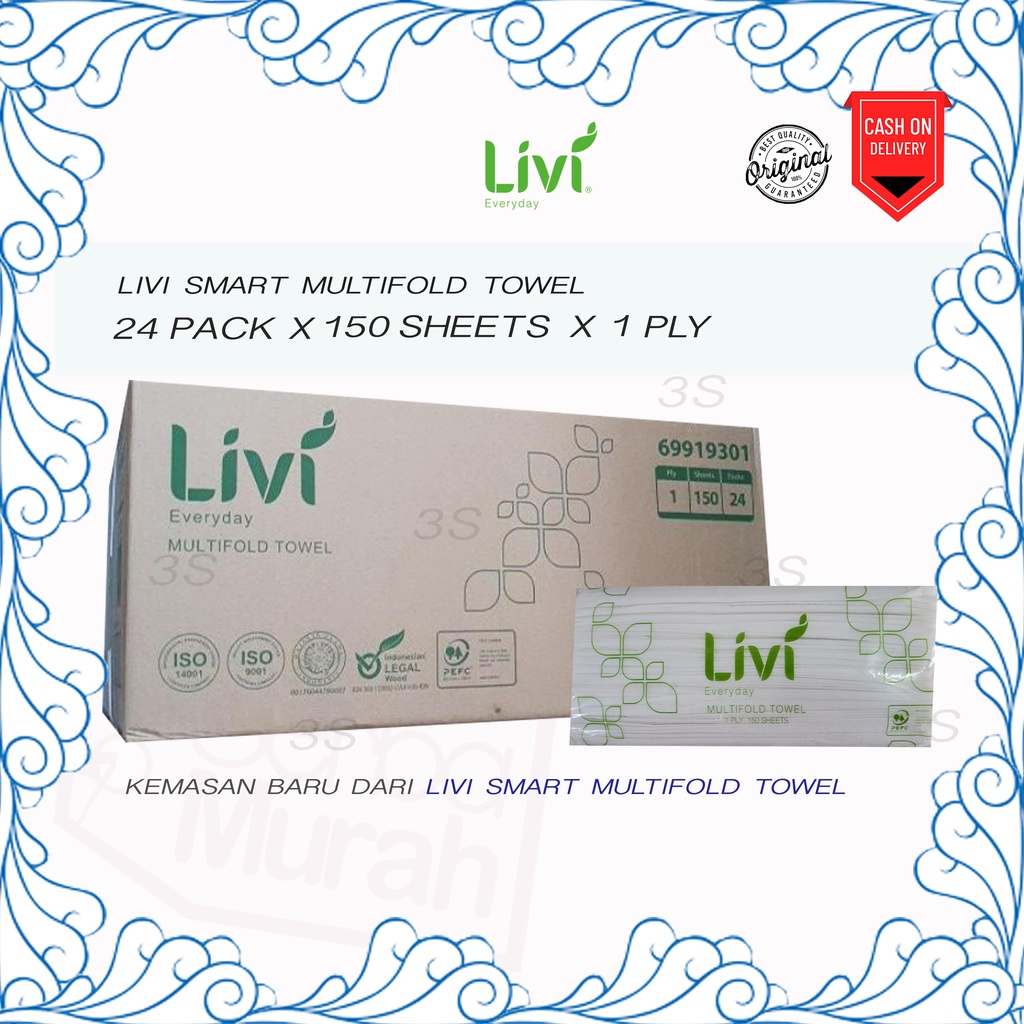 Jual Tissue LIVI SMART TOWEL Multifold 150 Sheet LIVI EVERYDAY