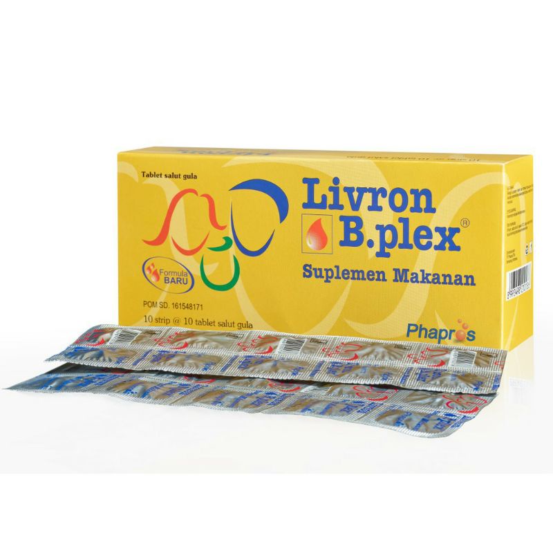 Jual Livron B Plex Per Strip Isi Tablet Penambah Darah Vitamin B