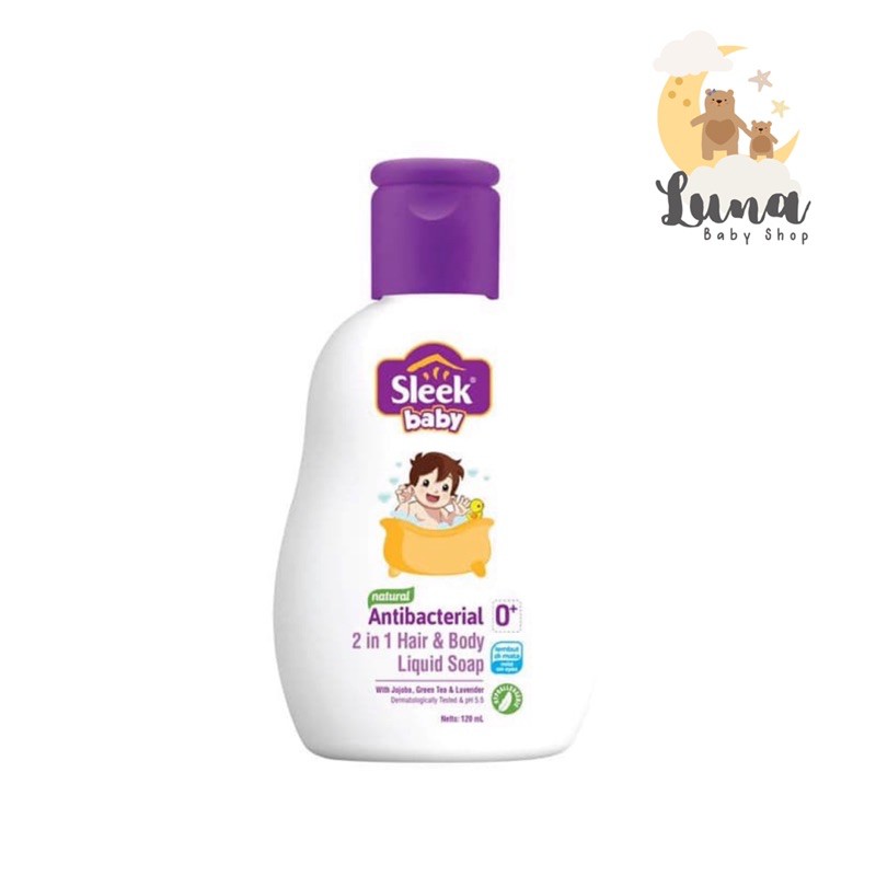 Jual Sleek Baby Natural Antibacterial 2 In 1 Hair Body Foamy Wash