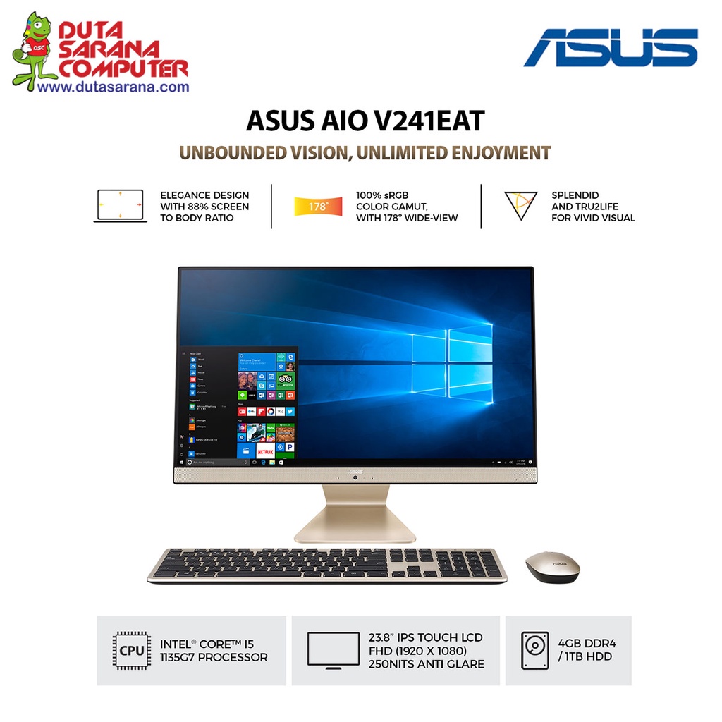 Jual Pc Aio Asus V Eat Ba T Intel Core I G Gb Tb Hdd