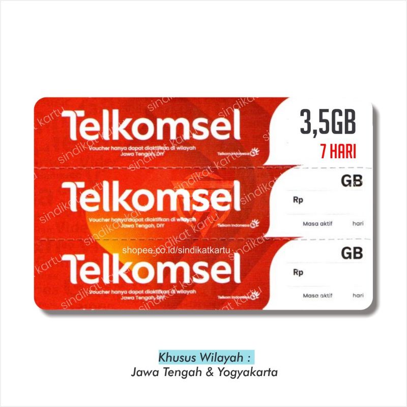 Jual Voucher Telkomsel Tsel Gb Hari Jateng Diy Shopee Indonesia