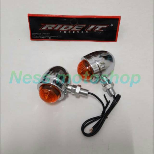 Jual Lampu Sen Sein Acipi Bulat Motor Custom Harley JAPSTYLE Shopee