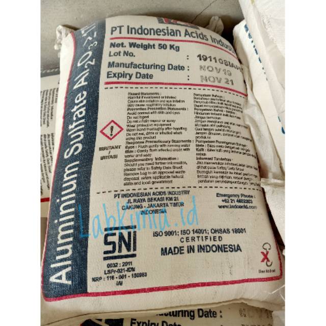 Jual Tawas Powder Aluminium Sulfate Ex Iai Kg Indonesia Shopee