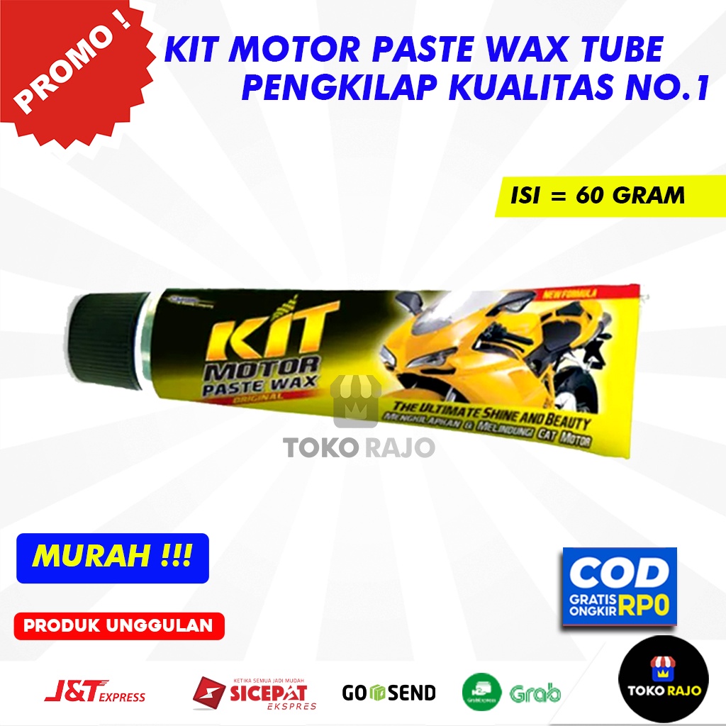 Jual Pengkilap Motor Dan Mobil Kit Motor Paste Wax Original 60 Gram