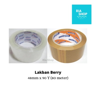 Jual LAKBAN BERRY UKURAN 48 MM X 80 M LAKBAN OPP ISOLASI BERRY