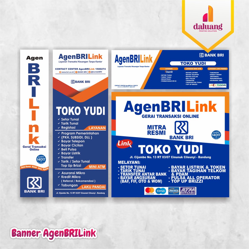 Template Spanduk Horizontal Banner Agen Brilink Kampung Designer Hot