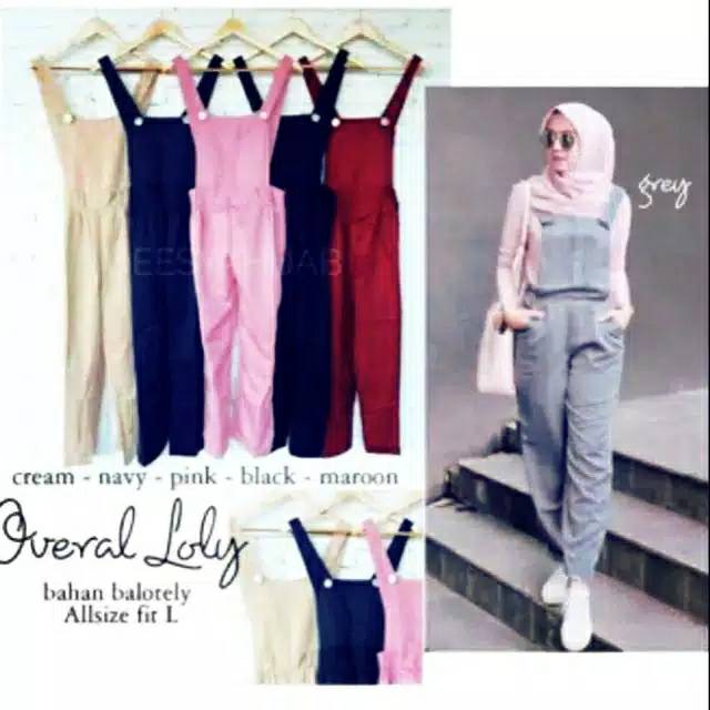 Jual Akza Jumpsuit Celana Temi Kodok Overall Loly Shopee Indonesia