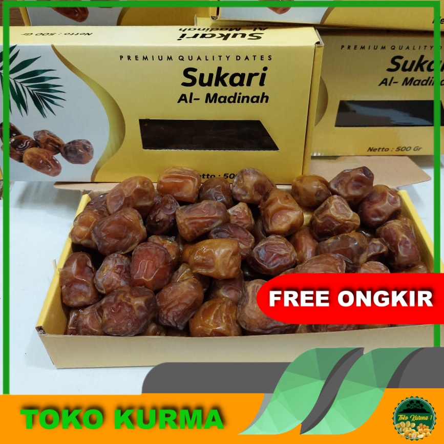 Jual KURMA SUKARI MADINAH SUKARI AL QASSIM KEMASAN DUS 500gr Shopee