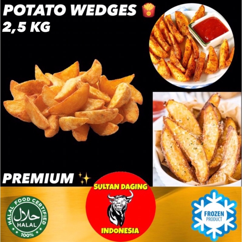 Jual KENTANG WEDGES 2 5 KG PREMIUM KENTANG GORENG WEDGES POTATO