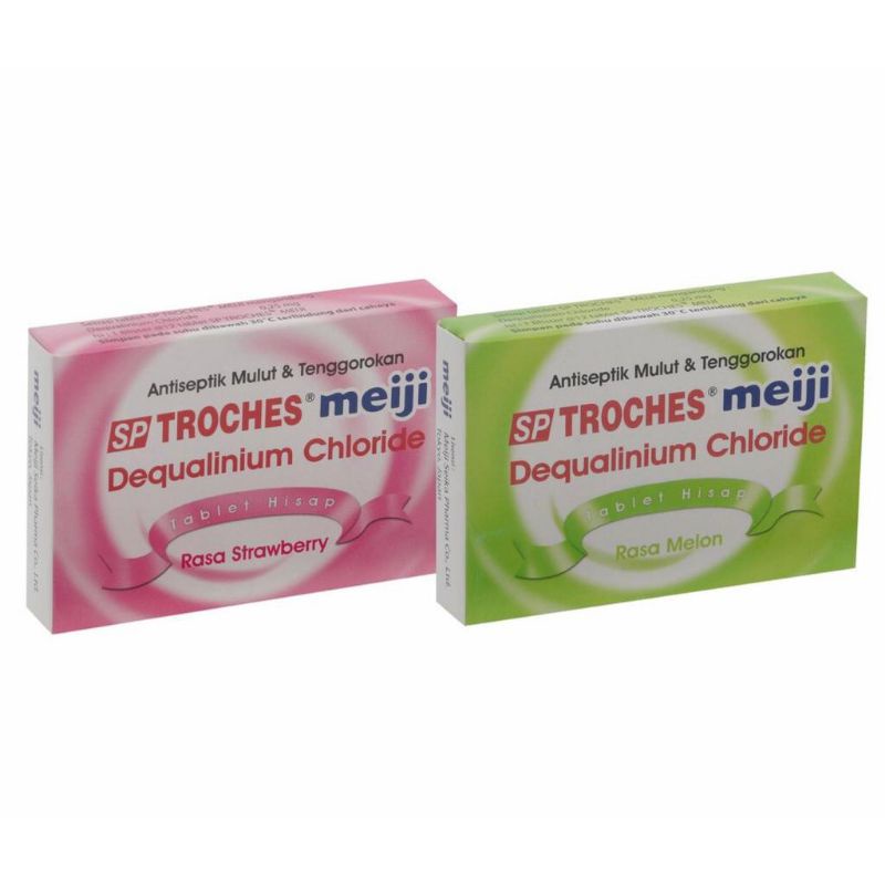 Jual Tablet Hisap SP Troches Meiji Rasa Strawberry Dan Melon Antiseptik