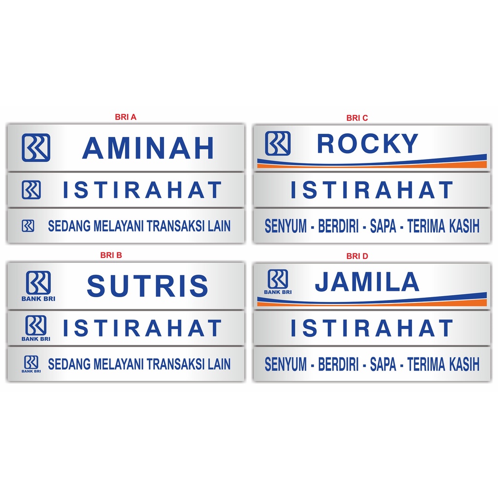 Jual Nama Meja Name Desk Stainless Gravir Berholder Aluminium 25x5cm