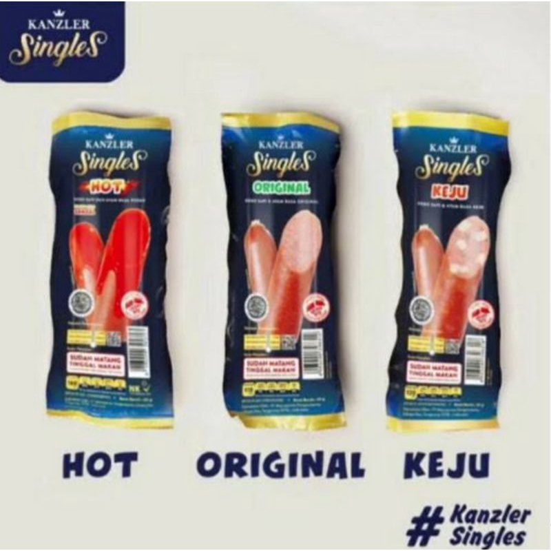Jual Sosis Kanzler Singles Hot Keju Original 65g Shopee Indonesia