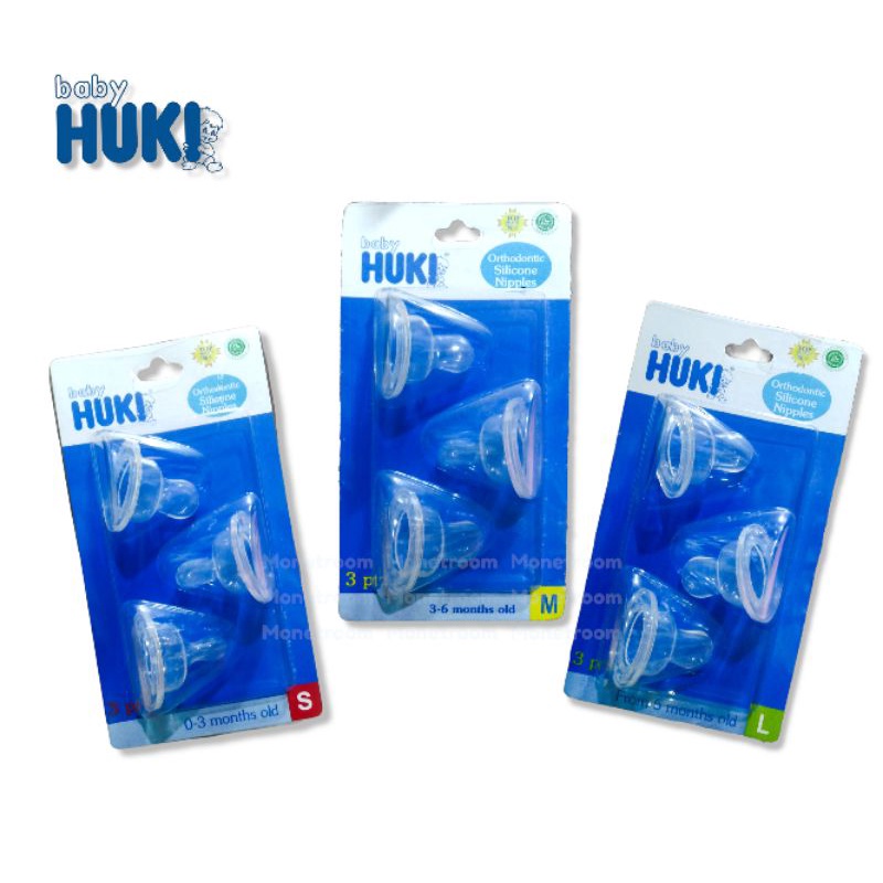 Jual Huki Dot Silicone Orthodontic S M L Huki Dot Nipple Orthodontic