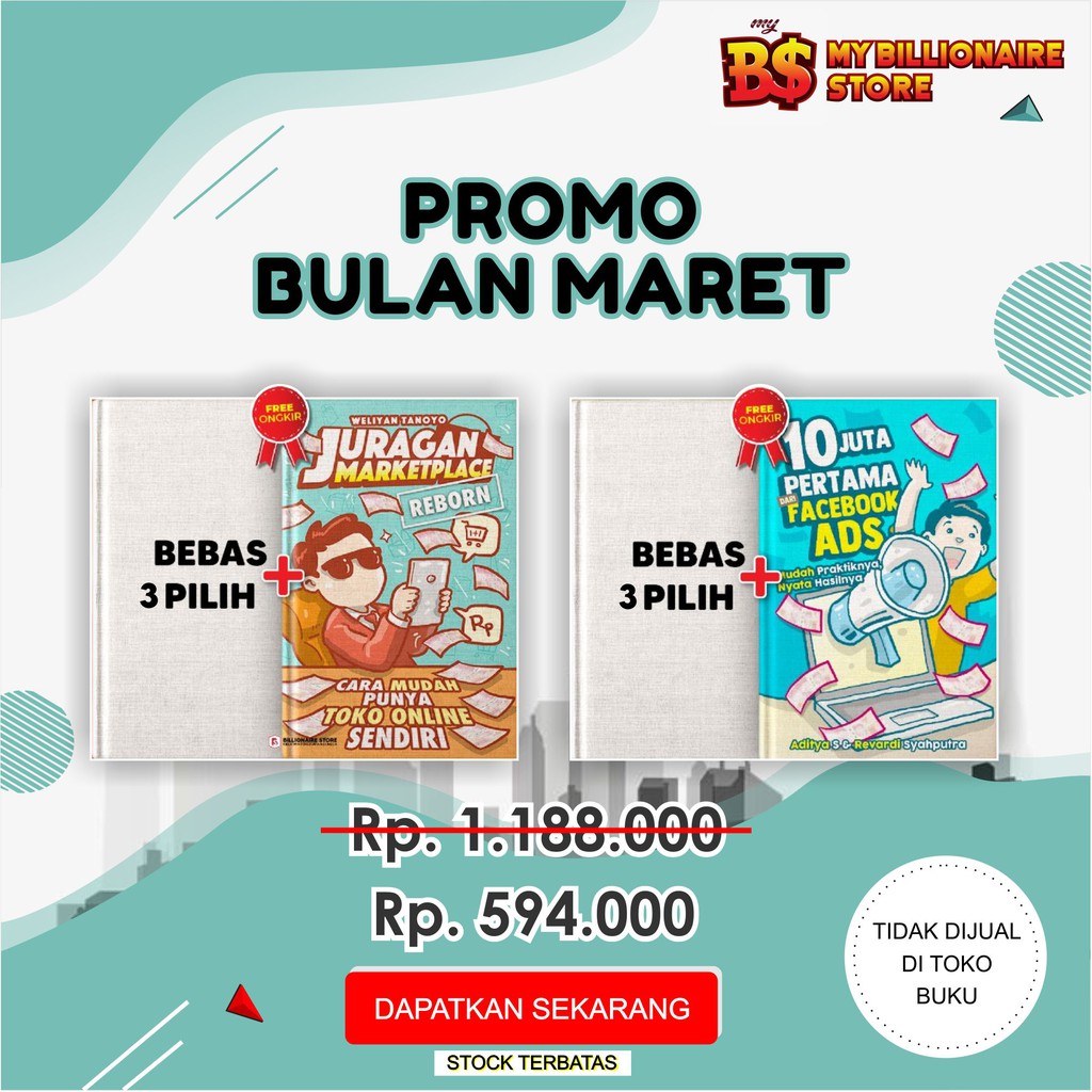 Jual Buku Dewa Eka Prayoga Billionaire Store Original Promo Maret