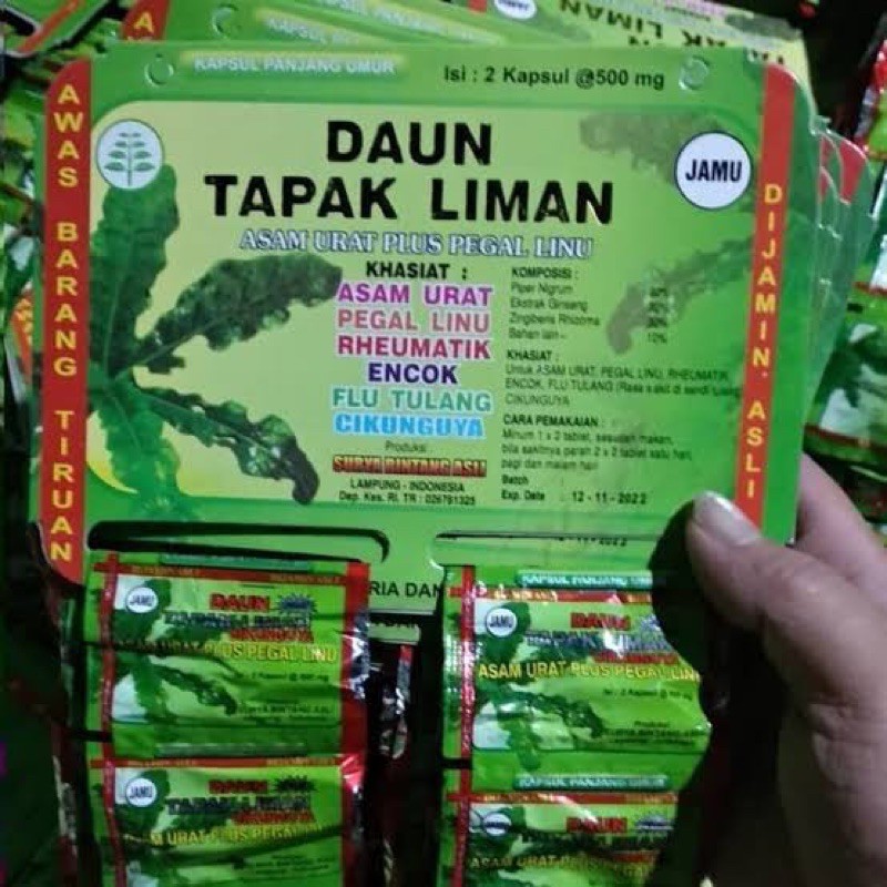 Jual Kapsul Daun Tapak Liman Asam Urat Rematic Shopee Indonesia