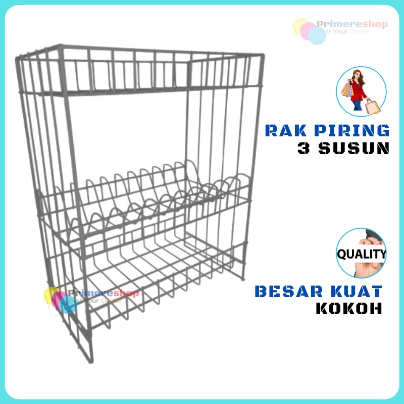 Jual Rak Piring Wastafel 3 Susun Rak Wastafel Cuci Piring Pengering