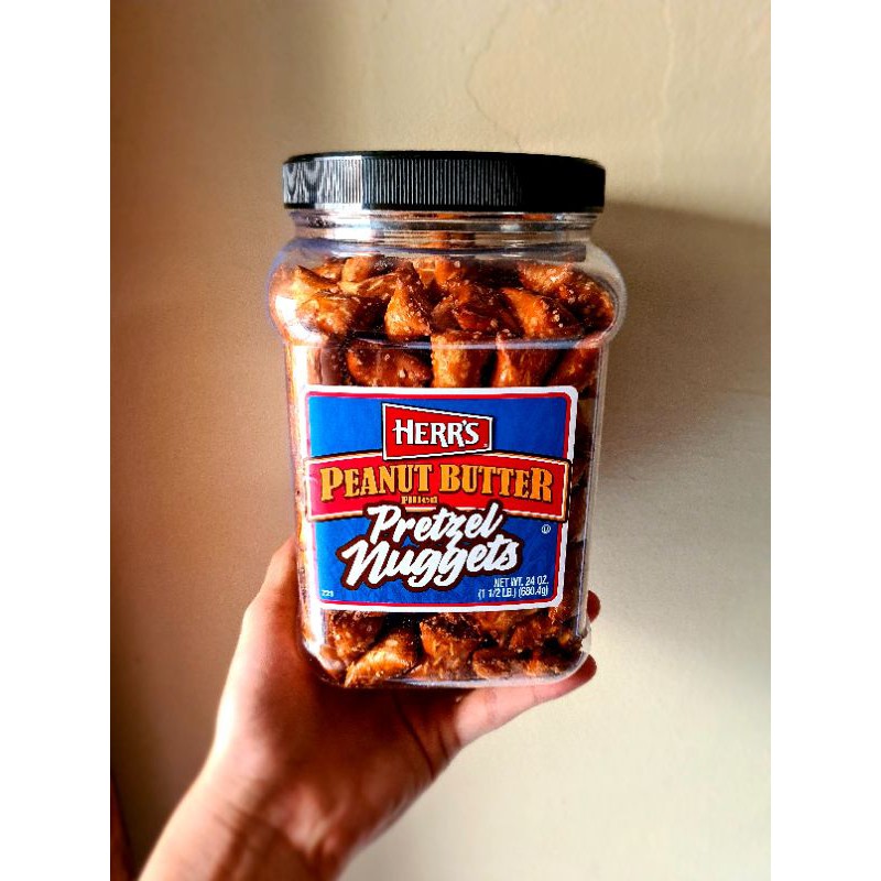 Jual HERR S Peanut Butter Filled Pretzel Nuggets 680 Gram 24 Oz Made