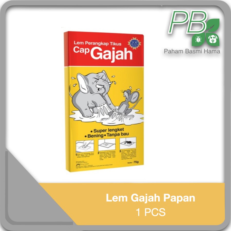 Jual Lem Perangkap Tikus Lem Cap Gajah Papan Trap Tikus 70 Gram